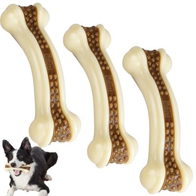 3 Pack Dog Chew Toys, Aggressive Chewers, Large Breed, Real Beef Flavor