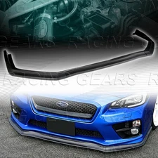 3PCS CS-STYLE UNPAINTED BLACK FRONT BODY KIT BUMPER LIP FIT 15-21 SUBARU WRX STI