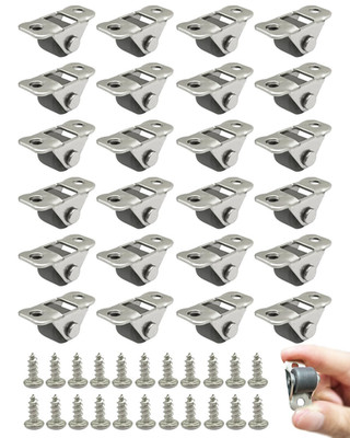 24PC Mini Caster Wheels Low Profile, 1/2 Inch Single Direction Tiny Wheels, Litt