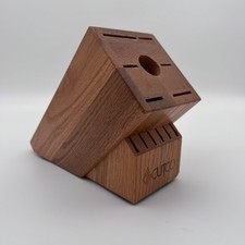 CUTCO Oak Wooden Knife Block 13 Slot Solid Honey Oak - Made in USA