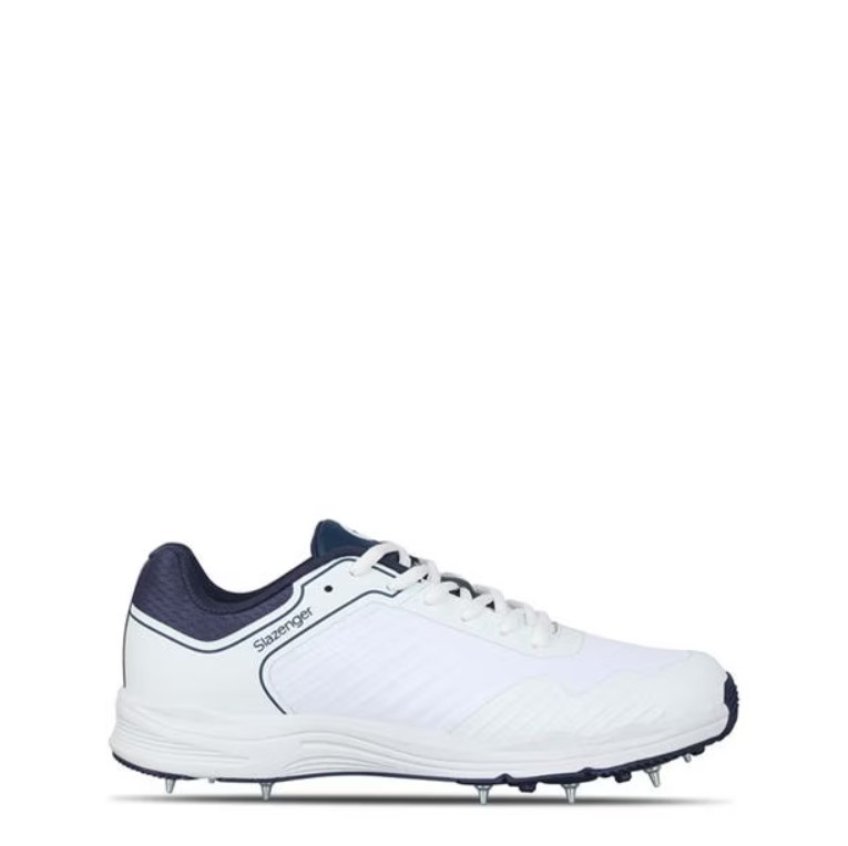 Slazenger Cricket Spike para hombre blanco azul marino todas las tallas
