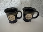 2 Sunset Hill Stoneware Mugs Albany Pine Bush Discovery Center, Blue And Brown — photo 1