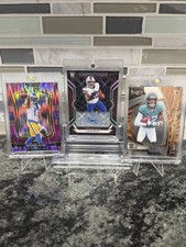 Zack Moss 2025 Obsidian Auto /10 + Davante Adams /699 Obsidian 3 Card Lot  