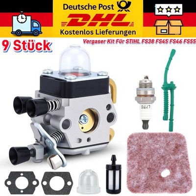 Vergaser Kit Für Stihl STIHL FS38 FS45 FS46 FS55 KM55 FS85 Air Fuel Set DHL