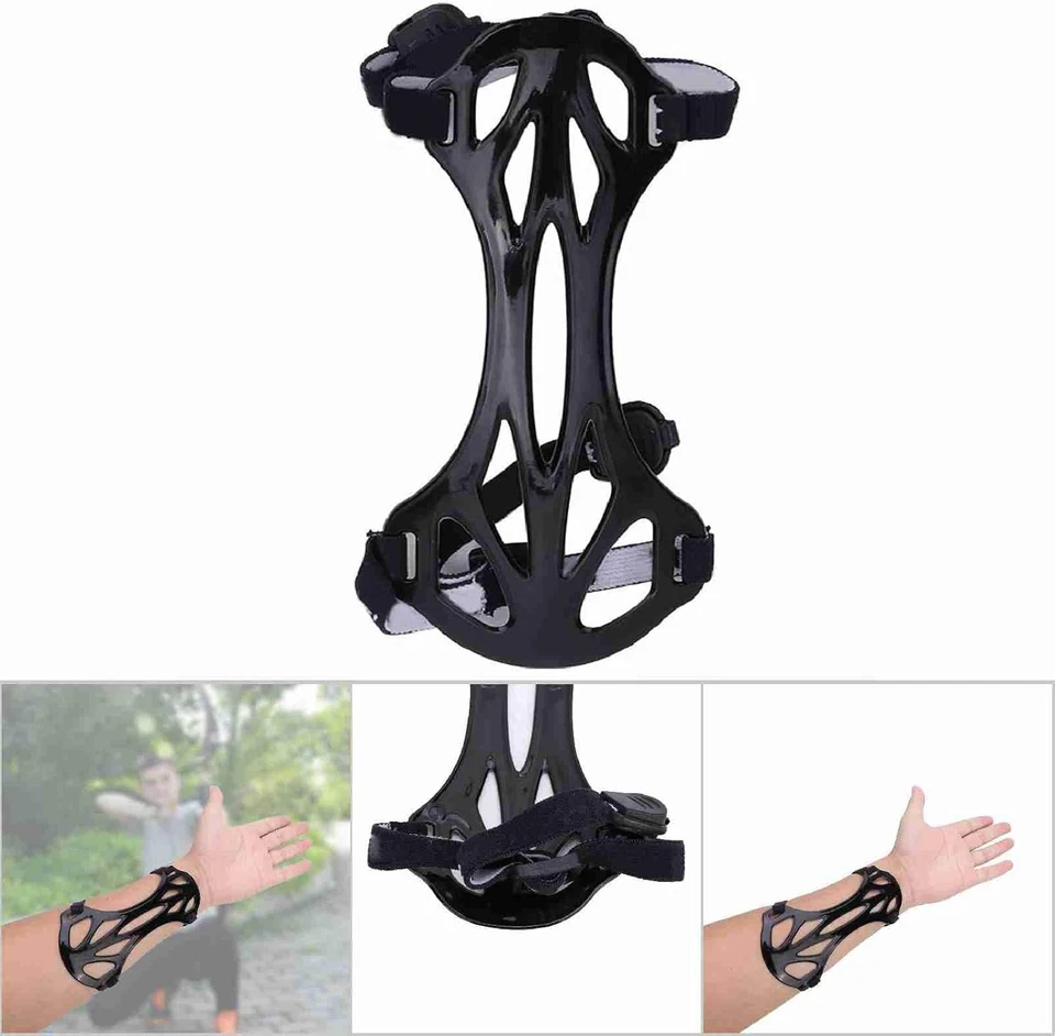 Protector de brazo protector de nailon de carbono ajustable para exteriores tiro con arco Foto 3 de 4