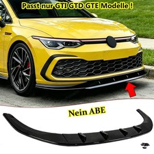 für VW Golf (Nur GTI GTD GTE) VIII 20-26 Frontlippe Frontspoiler (Glanz Schwarz)