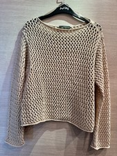 Oui Pullover Netzoptik - Farbe light stone, n...