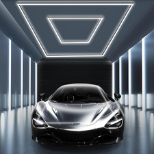 Hexagon LED Garage Light - 36720 Lumens, 6500K Brightness for Garage Shops