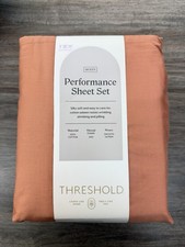 Threshold 400 Thread Count Cotton Sateen 4-Piece Sheet Set Luxurious Queen