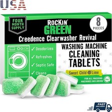 Washing Machine Cleaner Tablets Deep Clean Deodorize Fresh Lime Scent Supplies