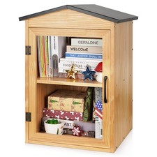 Outdoor Library Outdoor Book Box Storage Wooden Cabinet Little Literature Box...