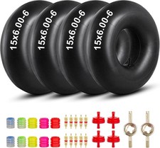 15x6.00-6" Inner Tubes 4-Pack Heavy Duty with TR14 Straight Valve Stem Premium
