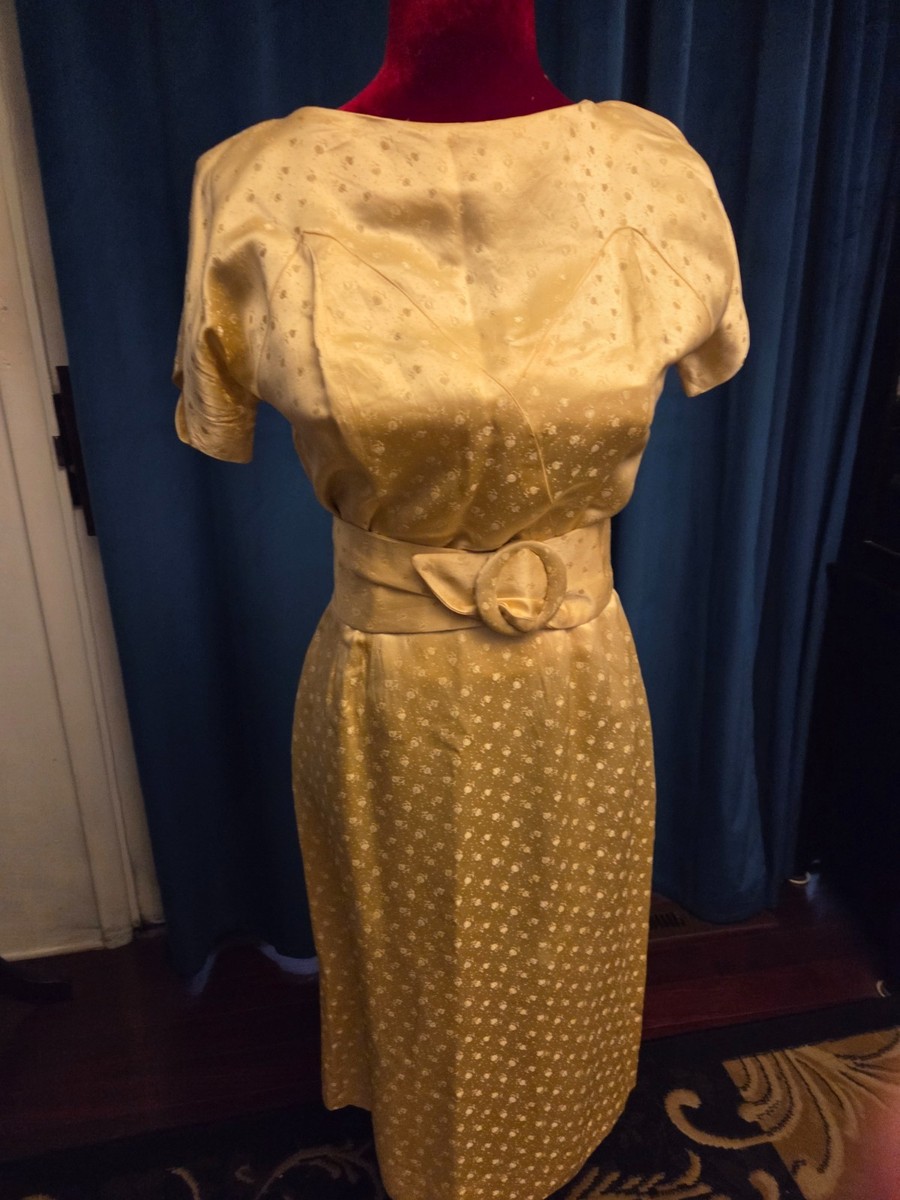 gold dress sydney Lucille Ball Owned & Worn SS W/Belt from Stylist Guilaroff Overstock