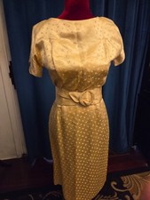 Lucille Ball Owned & Worn Gold SS Dress W/Belt from Stylist Sydney Guilaroff