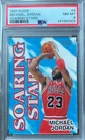 1997 Fleer Soaring Stars Michael Jordan #9 PSA 8 Insert Chicago Bulls Card