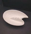Vintage Haeger MCM Ashtray 1056 Off White Textured Accent Paint Splatter