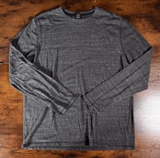 Alo Mens Long Sleeve Athletic Shirt Heathered Gray XL Made In USA