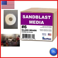 Roly Poly Sandblasting Media Glass Beads 6 10 Lbs Coarse 50-70 Grit Roly Poly Sandblasting Media Glass Beads 6 10 Lbs Coarse 50-70 Grit