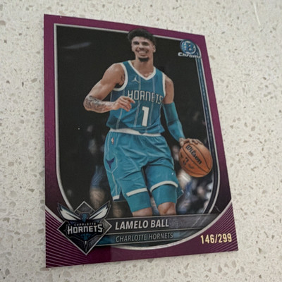 Topps 2025-26 Bowman Chrome LaMelo Ball #BCV-86 Fuchsia Mojo Refractor /299