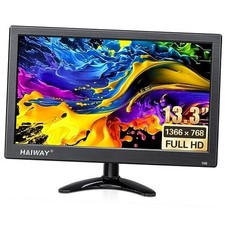 13.3 inch Security Monitor, 1366x768 LED Monitor Small HDMI 13.3inch 1366 768