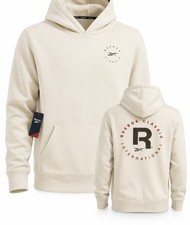Reebok Classic Hoodie Youth L 14/16 Cream Pullover Sweatshirt Big Logo NWT