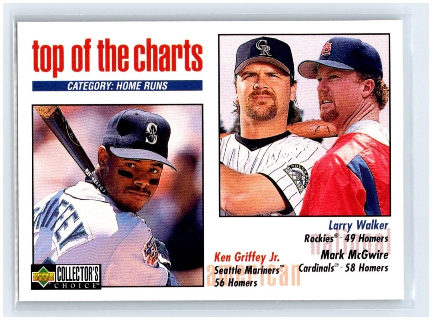1998 Upper Deck Collector's Choice Ken Griffey Jr. / L Walker/ Mark McGwire #254
