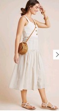 NWT Anthropologie Maeve Evonna Striped Skirt Size 4 Neutral
