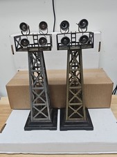 Marx O #0416 Plastic 4-Light Floodlight Tower Set of 2 For Restoration. 