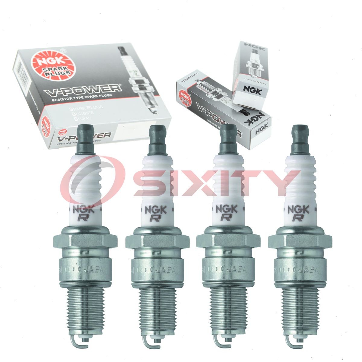 4 pcs NGK V-Power Spark Plugs for 1984-1988 Dodge Mini Ram 2.2L 2.5L L4 - ry