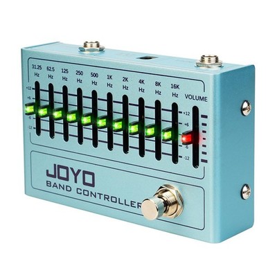 Guitar EQ Pedal 10 Band Graphic 31.25Hz-16kHz LED True Bypass JOYO R-12