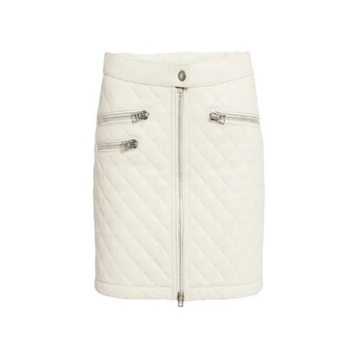 NWT Tom Ford Mini Skirt IT 40 US 4 Quilted Guanteria Lamb Leather Beige $4,890