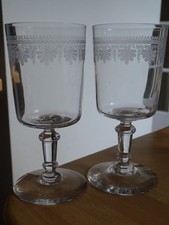 SAINT LOUIS CRISTAL 2 ANCIENS VERRE A EAU MODELE JUNON époque 1900 ht 15,2 cm