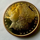 MORGAN  DOLLAR  CC ONE OUNCE PROOF GOLD TONED COPPER ROUND  RARE