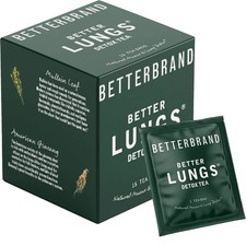 Betterbrand Better Lungs Detox Tea Caffeine-Free Herbal Mullein Leaf Tea Bags