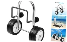 Boat Dolly Canoe, Heavy Duty Steel Trailer Mover Dolly for Fishing Boat (Fit 