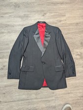 YSL Yves Saint Laurent Tuxedo Men's 42R Satin Lapel Black Blazer Wool