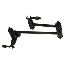 Kingston Brass KS310.TAL Tudor 3.8 GPM Wall Mounted Double Handle - Black