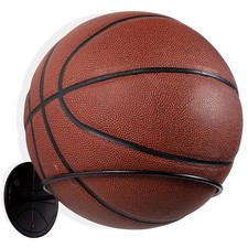 Sporta Wall Mounted Ball Storage Rack Sports Holder Display Steel Black Stand
