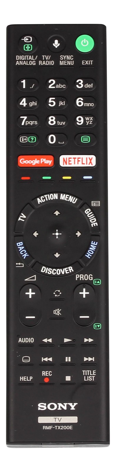 Sony 149312911 Remote Control – TV Accessory, Voice Control, Black