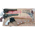 Vintage Marx Miniature Western Colt Revolver Metal Cap Gun Toy Set Of 3