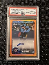 2024 Topps Chrome Update Jackson Merrill #ASGCA-JM Orange Refractor /25 (AU, RC)