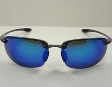 NEW Maui Jim HO'OKIPA 407-11 Smoke Grey-Blue Hawaii Polarized Rimless Sunglasses