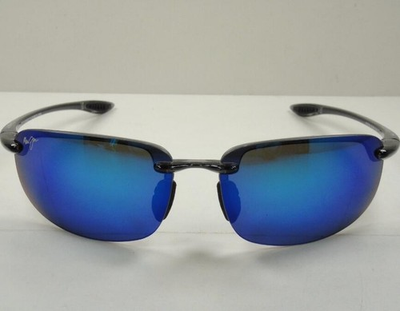 #ad NEW Maui Jim HO#x27;OKIPA 407 11 Smoke Grey Blue Hawaii Polarized Rimless Sunglasses $109.00