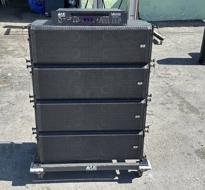(4) VUE audiotechnik al-8 Compact Line Array W/ 1 Vue V6 Systems Engine Amp(THS)