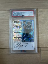 2017 Panini Contenders Christian Mccaffrey Auto Cracked Ice 06/25 PSA 8