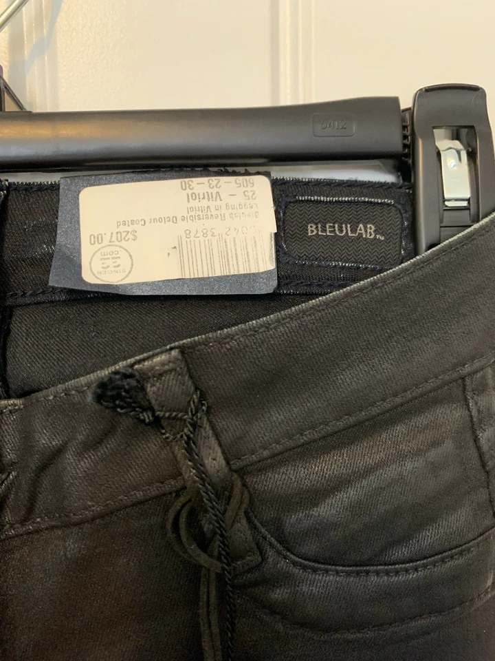 Bleulab Reversible Detour Coated Women’s Black Jeans  Size 25 S Small New NWT - Image 3 of 4