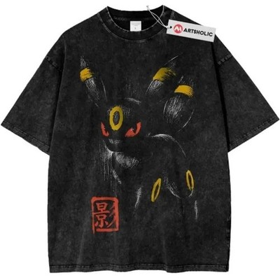Pokemon Umbreon Vintage Washed Graphic T-Shirt Cotton Unisex Tee
