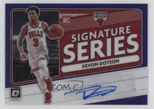 2020-21 Panini Donruss Optic Signature Series Purple Prizm Devon Dotson Auto ms9