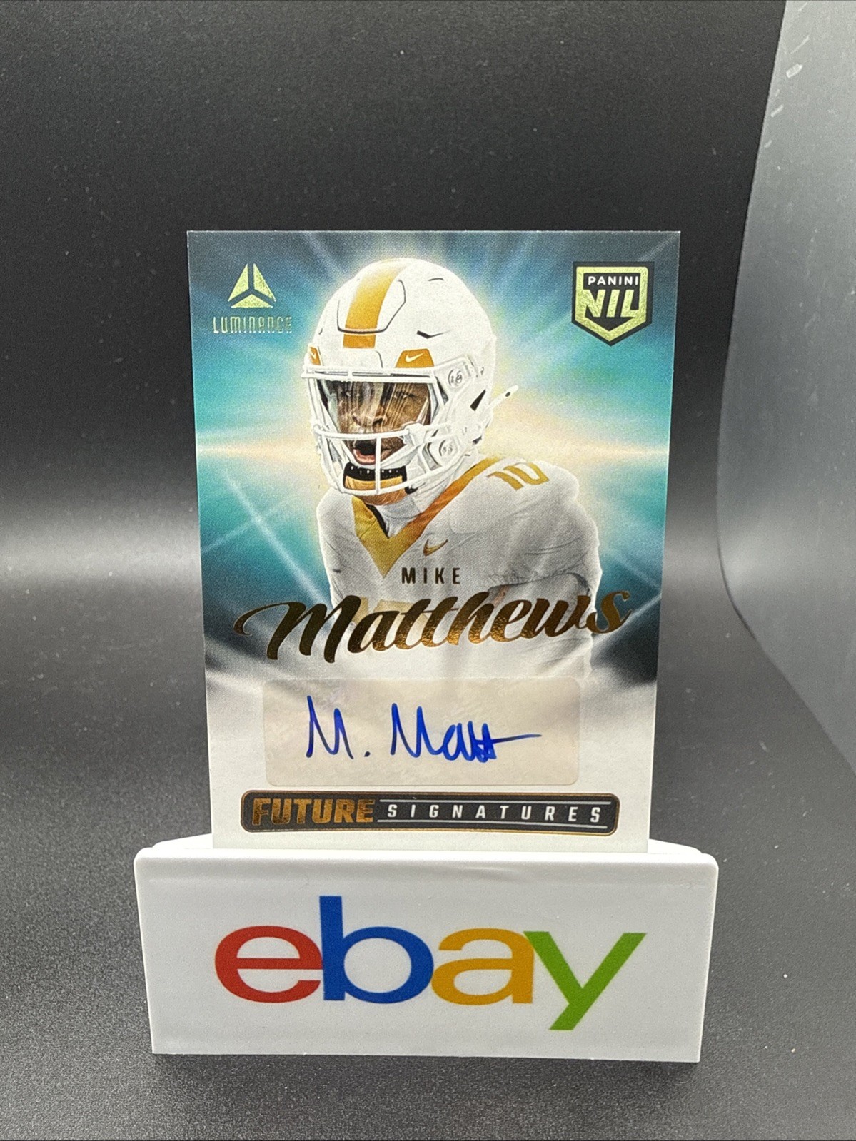 2025 Panini Luminance Mike Matthews Future Signatures NIL #NIL-MMS Volunteers