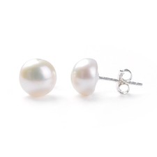 925 Sterling Silver Natural Gemstone Ball Stud Earrings Round Stone Women Gift